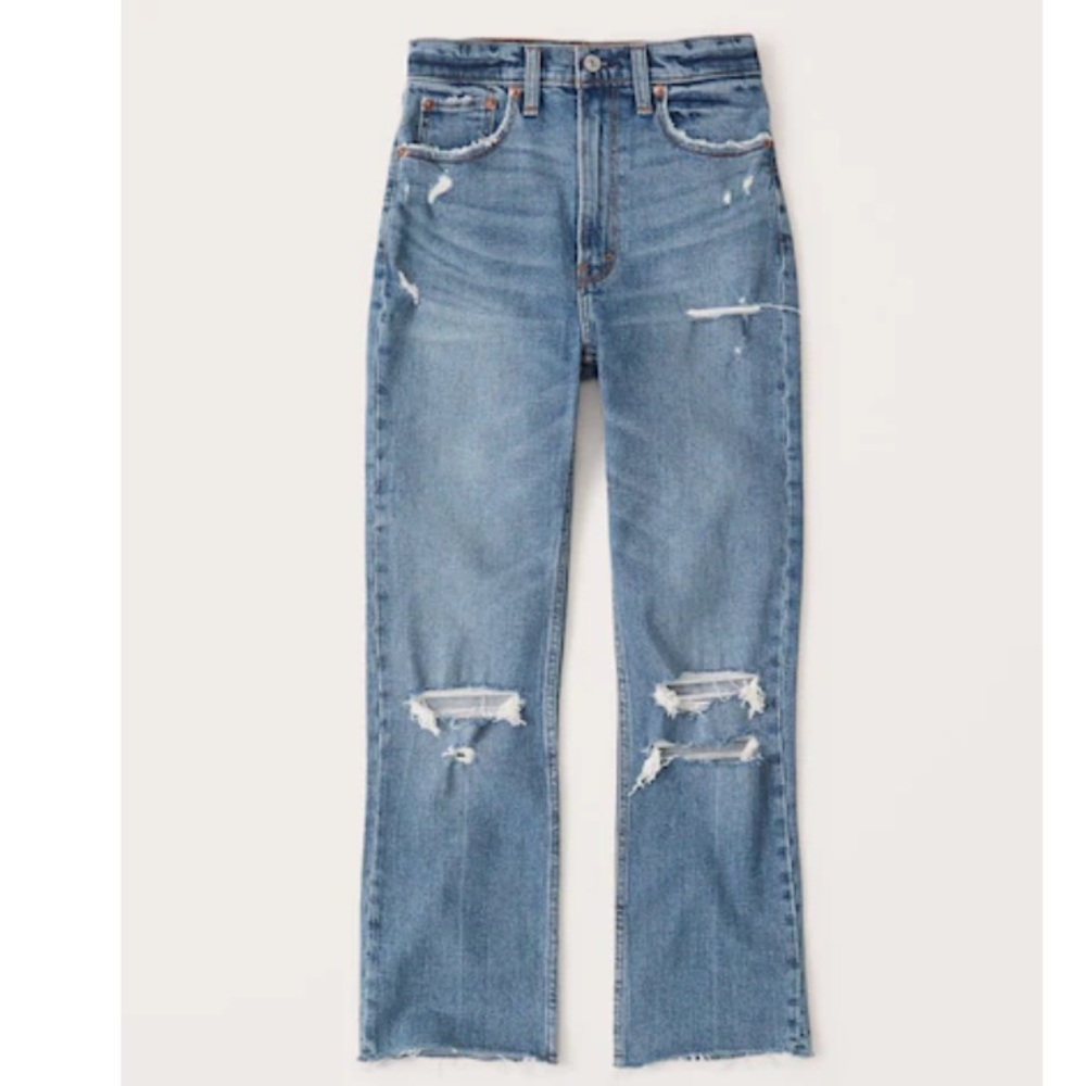 Abercrombie Ultra High Rise Ankle Straight Jeans 4